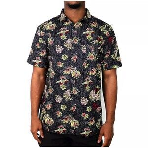 Star Wars Boba Fett Hawaiian Print Button Down Shirt M